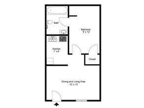 1 Bedroom B238 floor plan